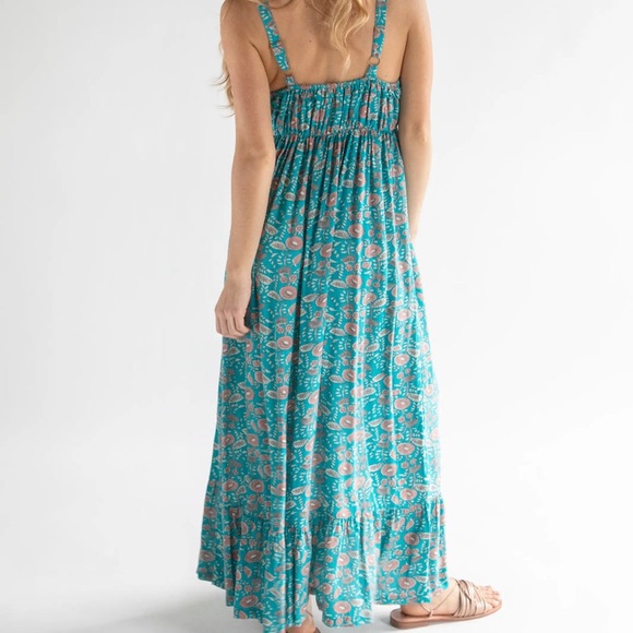 brand new (with tags) never worn pretty blue boho maxi dress with flowers - Picture 7 of 7